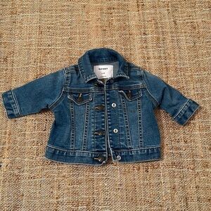 Old Navy Dark Wash Jean Jacket 3-6 Months